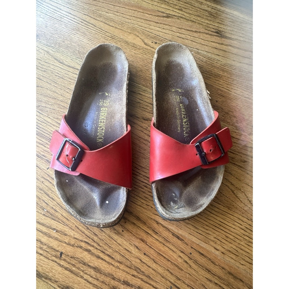 Birkenstock Madrid Red Leather Sandals Women's EU 39 / US 8
